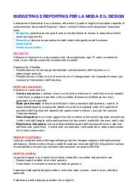 Appunti di budgeting e reporting