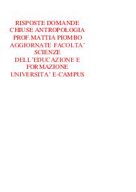 Risposte domande chiuse antropologia aggiornate 2023 uniecampus