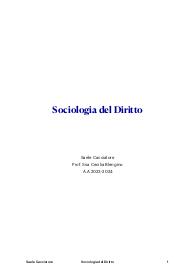 Appunti sociologia del diritto, prof Blengino, UniTO, 2023