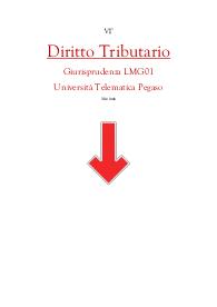 Diritto Tributario - Giurisprudenza LMG01 - Pegaso