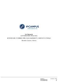 Paniere di LETTERATURA ITALIANA, Prof GUARNA, ECAMPUS - Chiuse + Aperte - AGGIORNATE 2022
