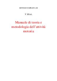Manuale di teoria e metodologia dell’attività motoria