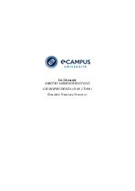 Paniere di DIRITTO AMMINISTRATIVO II, Prof NUNZIATA, ECAMPUS - Chiuse