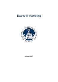Domande Esame marketing operativo, professor Daniele Fornari