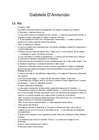 appunti D’Annunzio, italiano