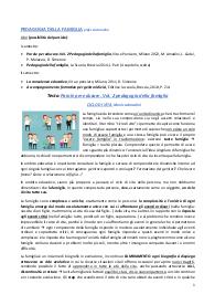 Pedagogia della famiglia (I semestre)