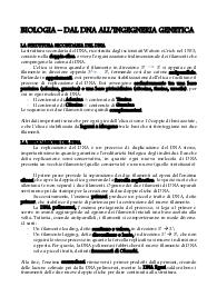 Il DNA - la doppia elica, processi di replicazione e trascrizione