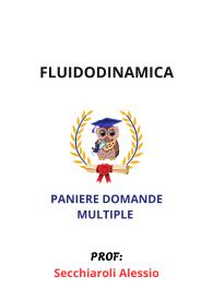 Paniere di FLUIDODINAMICA, Ecampus, (prof. Secchiaroli Alessio) - RISPOSTE MULTIPLE