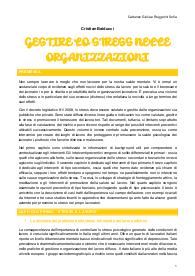 Riassunto di "Gestire lo stress nelle organizzazioni"