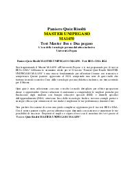Paniere Quiz Risolti MASTER UNIPEGASO MA1450 - Test BES e DSA 2024