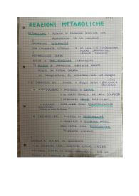 Appunti sulle reazioni metaboliche