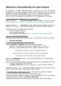 Appunti di Filosofia, argomento Nietzsche