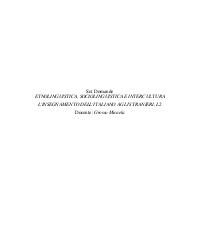 Paniere ETNOLINGUISTICA, SOCIOLINGUISTICA E INTERCULTURA Ecampus