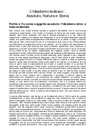 riassunto idealismo tedesco