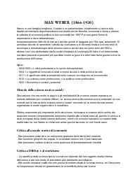 Appunti filosofia, Weber