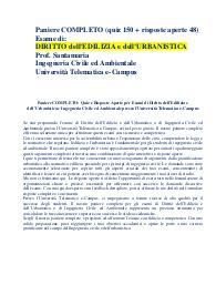 PAniere Completo Diritto dell'edilizia prof Santamaria ecampus ingegneria civile