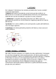 riassunto: l'atomo (liceo)