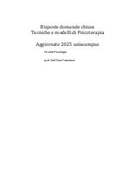 Risposte domande chiuse tecniche e modelli di psicoterapia aggiornate 2025 uniecampus
