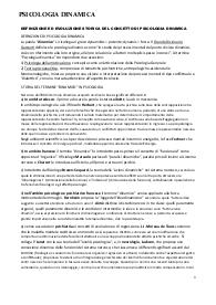 Psicologia dinamica - 2024 E-Campus