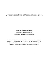 Teoria delle Strutture - Esercitazione 2