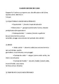 Classificazione dei climi + terremoti