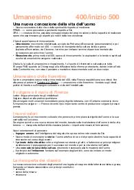 Umanesimo, Rinascimento, Manierismo - 4 pagine