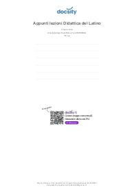 Appunti della lezione didattica del latino