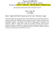 Paniere Completo QUIZ Risolti + Risposte Aperte Prof. Vagli – Motivazione eCampus