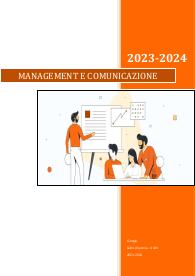 APPUNTI MANAGEMENT E COMUNICAZIONE - UNIVR PROF.SSA CUBICO