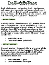 Appunti sui moti della terra