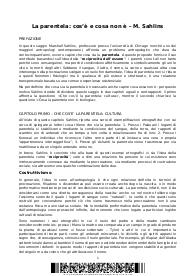 La parentela: cos’è e cosa non è – M. Sahlins