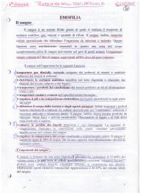 Biochimica degli stati patologici - Emofilia.