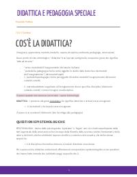 Appunti didattica e pedagogia speciale
