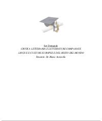 Paniere CRITICA LETTERARIA Ecampus NEW