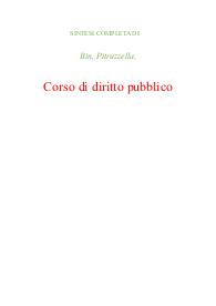 Corso di diritto pubblico appunti
