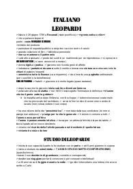LEOPARDI LETTERATURA ITALIANA