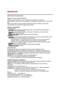 Appunti di Statistica università di Torino SME, prof. Ruggeri-De Blasi