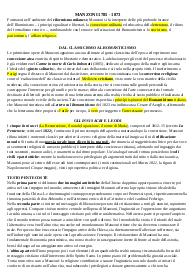 Riassunto su Manzoni