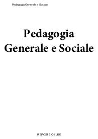 Pedagogia Generale e Sociale - Paniere eCampus