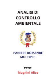 Paniere ANALISI DI CONTROLLO AMBIENTALE, Ecampus, Mugnini Alice - RISPOSTE MULTIPLE