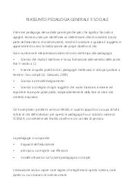 Riassunto pedagogia generale e sociale aggiornata 2023 uniecampus