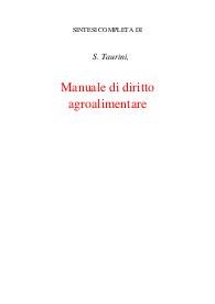 Manuale di diritto agroalimentare
