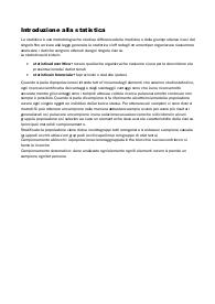 Riassunto sull’introduzione alla statistica