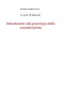 Introduzione alla psicologia della comunicazione