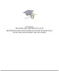 Paniere PEDAGOGIA DELLA RELAZIONE D AIUTO Ecampus