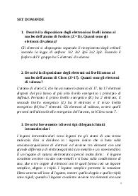 FONDAMENTI DI BIOLOGIA E CHIMICA SCIENZE DELLE ATTIVITA' MOTORIE E SPORTIVE - DOMANDE APERTE- Docente: Ieraci Alessandro