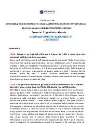 Set Domande ORGANIZZAZIONE E CONTABILITA' DELLE AMMINISTRAZIONI E DEI SERVIZI PUBBLICI SCIENZE POLITICHE E SOC