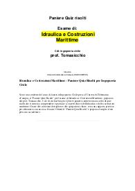 Idraulica e Costruzioni Marittime - Paniere Quiz Risolti per Ingegneria Civile