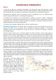Appunti di Archeologia Tardoantica