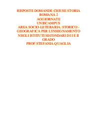 Risposte domande chiuse storia romana 2 aggiornate 2023 uniecampus